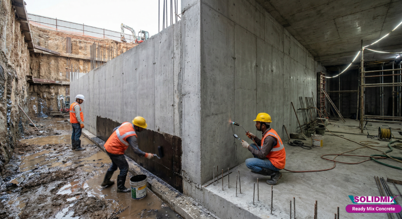 waterproof concrete basement construction raipur