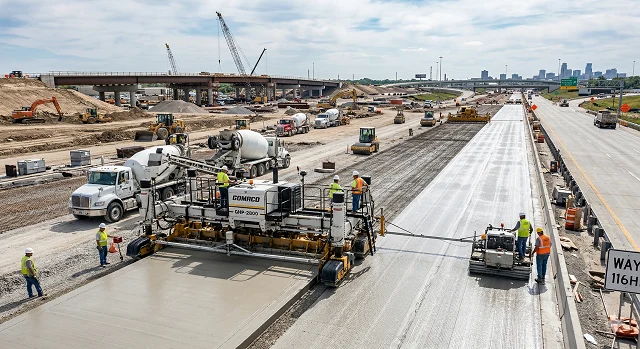 workers working on road