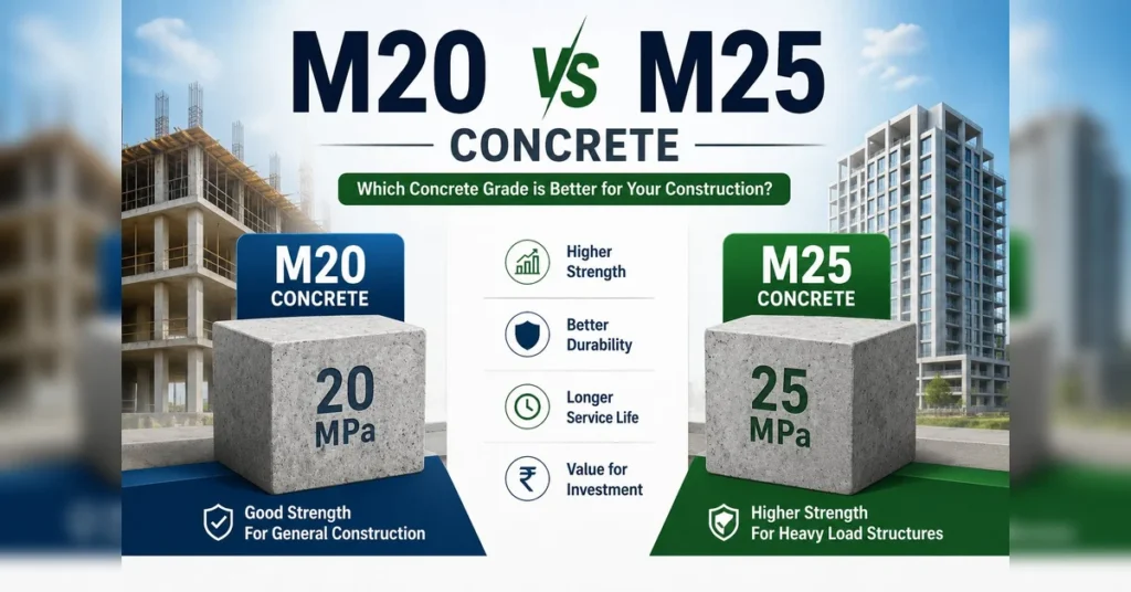 M20 vs M25 Concrete in Raipur